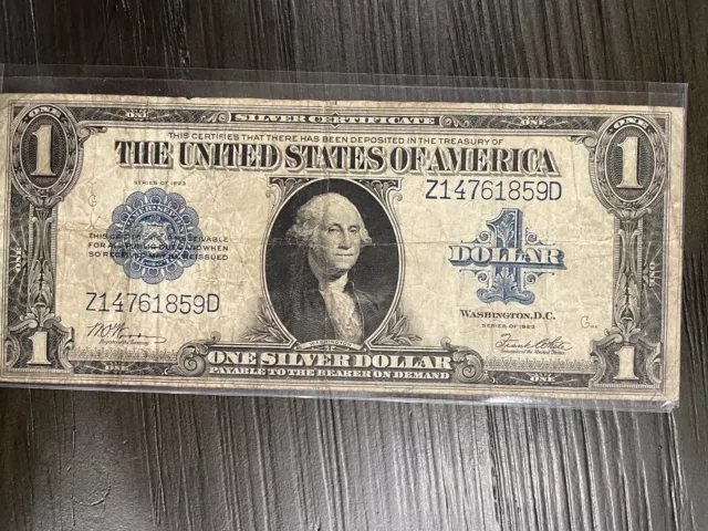 Series 1923 - One Dollar $1 Silver Certificate Note - Horse Blanket