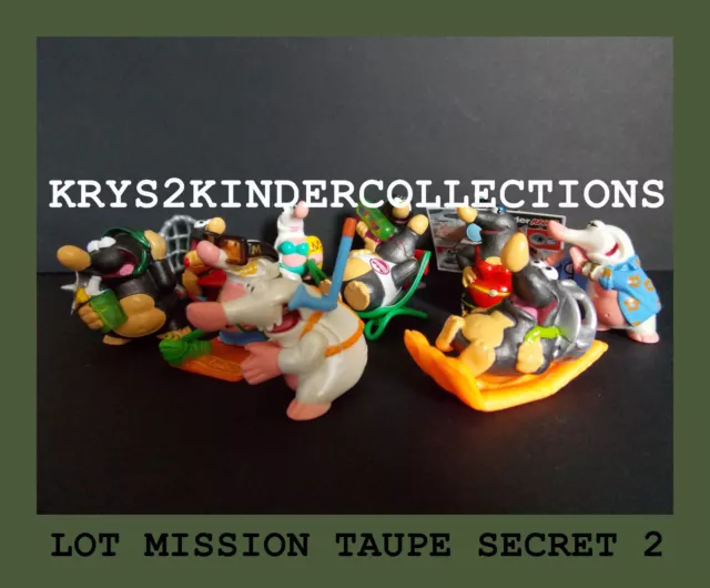 Lot Kinder Série Complète 11 Taupes Mission secret 2  2S France 2006 + 1 BPZ