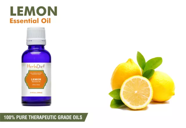 Natural Lemon Essential Oil 100% Pure Aromatherapy Oils Therapeutic Grade