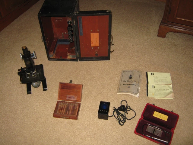 Vintage / Antique Spencer Buffalo USA Brass & Cast Iron Microscope  #193528