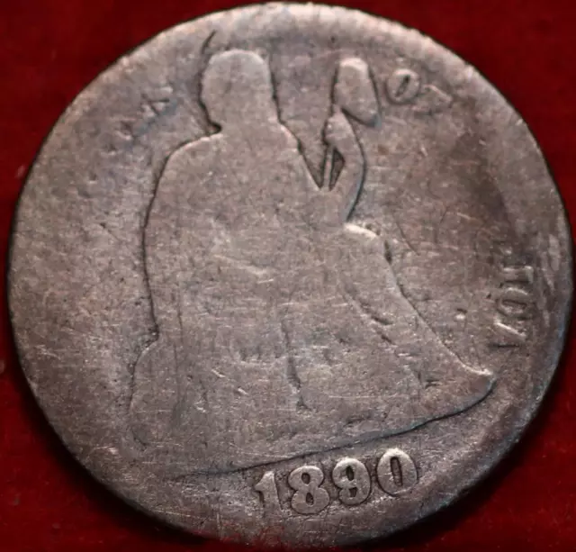 1890 Philadelphia Mint Silver Seated Liberty Dime