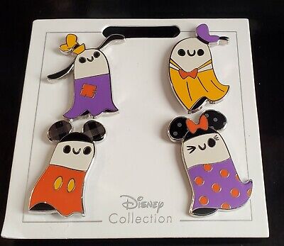 Disney Pins Halloween Ghost Pins Fab 4 Mickey Minnie Mouse Goofy Donald Set