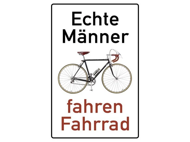 Echte Männer fahren Fahhrad XXL Geschenkset 7 Teile: Blechschilder,Becher,Magnet