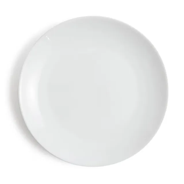 Dinner Plate Porcelain White Coupe Microwave Dishwasher Safe Restaurant Catering