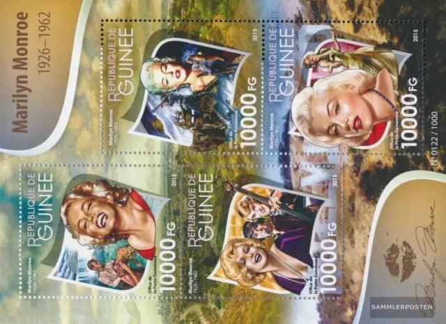 Guinea 11503-11506 Kleinbogen (kompl. Ausgabe) postfrisch 2015 Marilyn Monroe