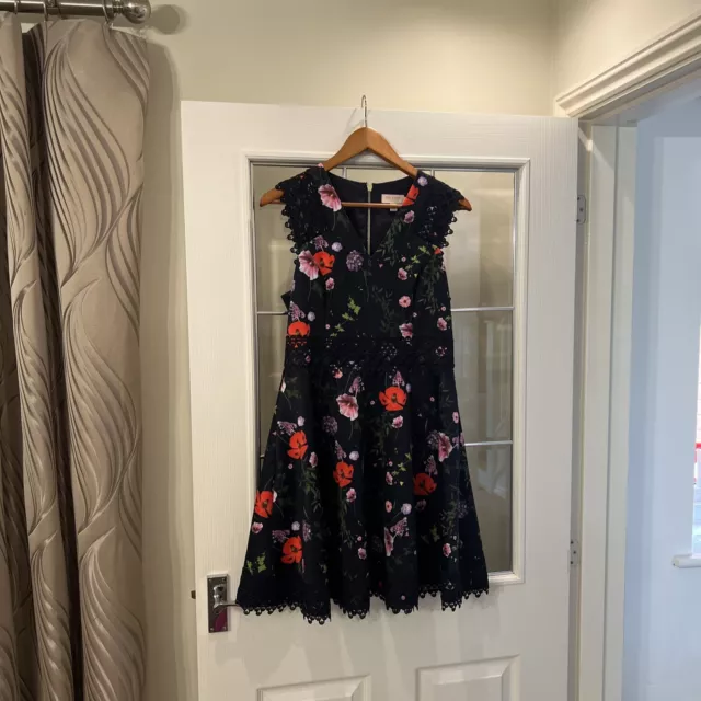 TED BAKER MAYO Hedgerow floral lace fit flare skirt skater dress wedding 4 14 L 119.99 PicClick UK