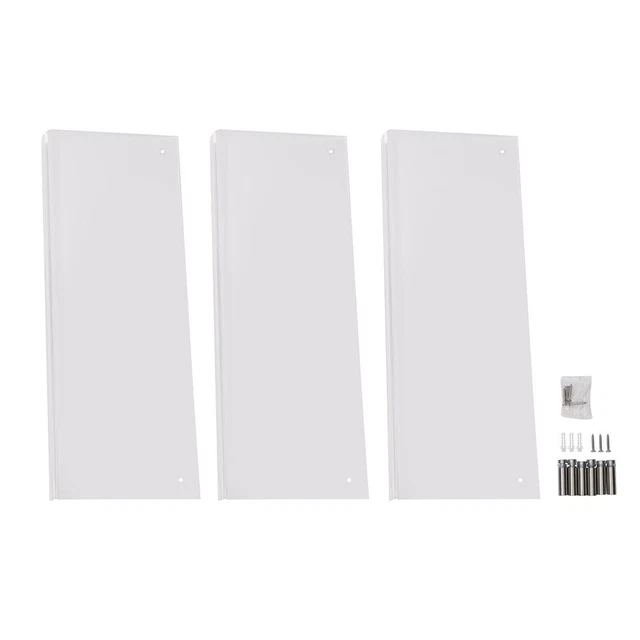3 Tiers Transparent Clear Acrylic Hanging Bookshelf Brochure Holder Wall Mounted