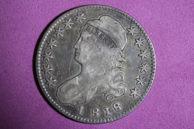 ESTATE FIND 1818/7 - Capped Bust Half Dollar!!  #K42115