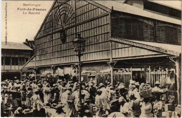 PC CPA MARTINIQUE, FORT DE FRANCE, LE MARCHÉ, VINTAGE POSTCARD (b11763)