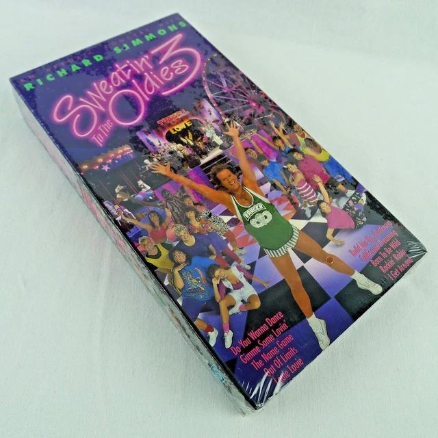 Richard simmons sweatin to the oldies 3 vhs new sealed 10 songs 15 00