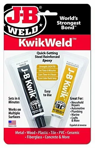 JB Kwik Weld Quick Setting Cold Weld Plastic Steel The Worlds Strongest Bond 3