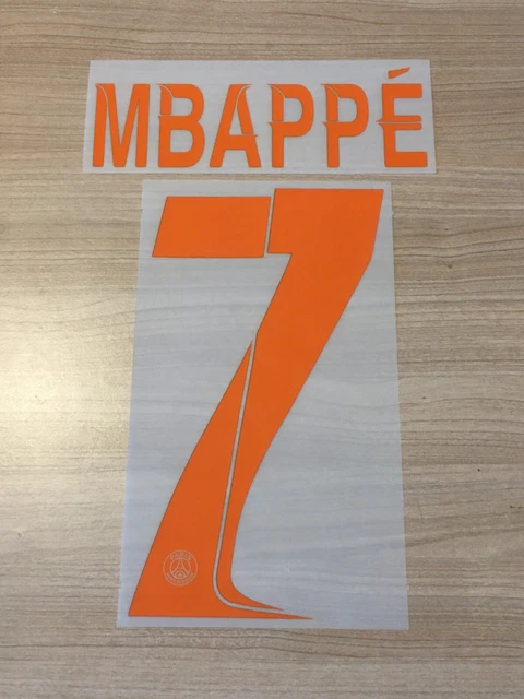 Official flocking - PSG, Mbappé, 2023/2024, fourth – Le Bon Flocage