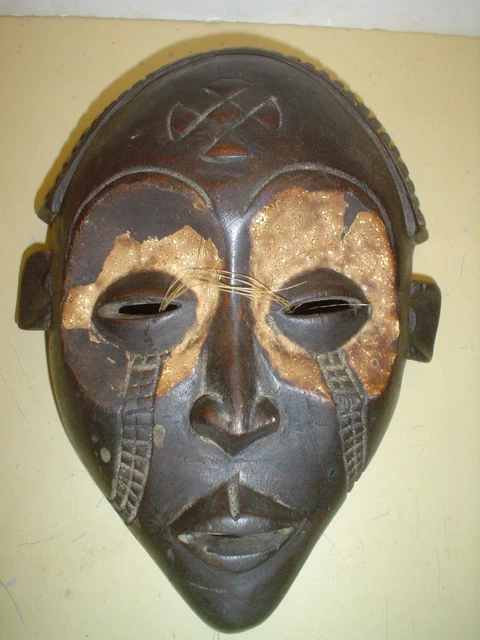 Chokwe Mask Mwana Pwo Congo African Carved Wood Tribal Art - free shipping