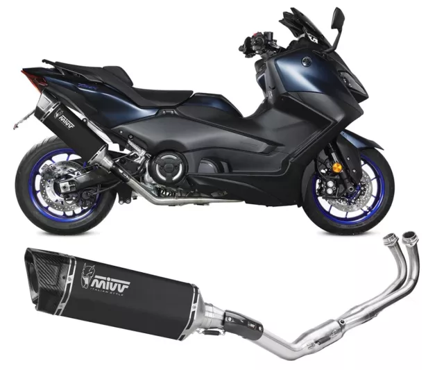 Pot d'Echappament Complet Mivv SR-1 Inox Noir YAMAHA T-MAX 560 2022 > 2023