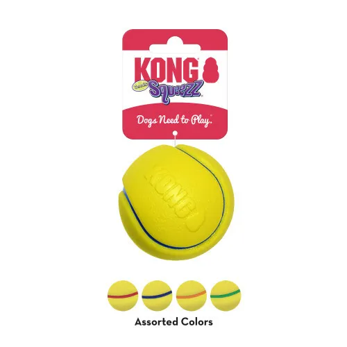 Kong Squeezz Pelota de Tenis Juguete Perro 1 Cada / Mediano Por Kong