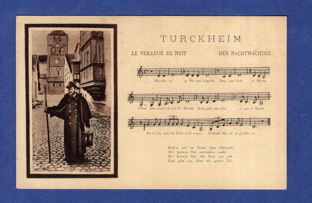 JB * CPA / postcard: Turckheim - song, The Night's Watchman ...