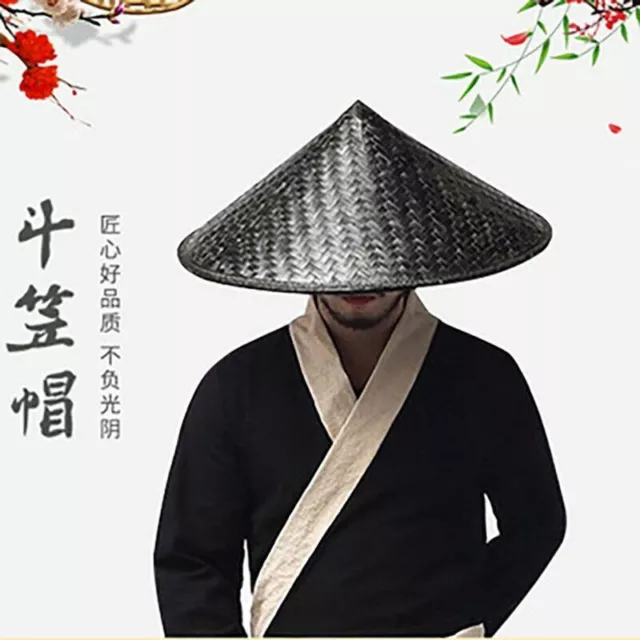 Chinese Costume Conical Rice Farmer Conical Sun Hat Japanese Asian Hat Halloween