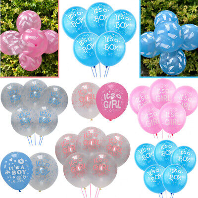 Baby Shower Latex Balloons Its a Boy Blue Pink Theme Party DECOR BALLOONS UK