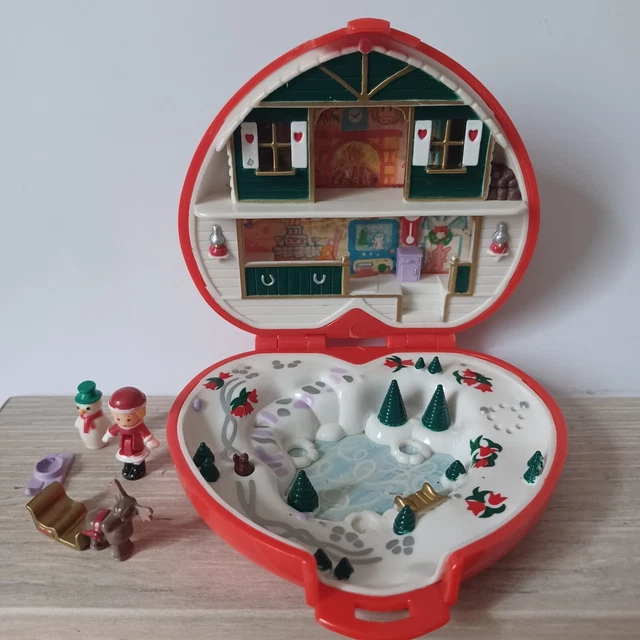 Polly Pocket Bluebird - Boite Noël / Heidi's alpine chalet + 2