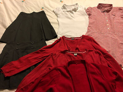 Girls School Uniform Huge Bundle Age 9-10 Years Dress, Skirt, T-Shirt , Cardigan