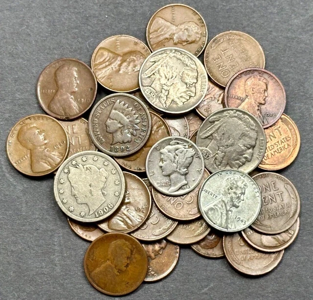 Estate Sale, Old Us Coins, Starter Lot, Silver, Buffalo Nickels, Collector Coins