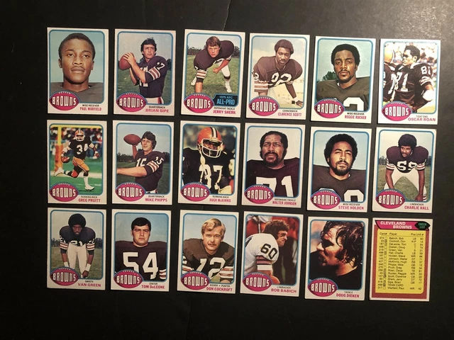 1976 TOPPS CLEVELAND BROWNS ensemble complet PAUL WARFIELD Brian SIPE