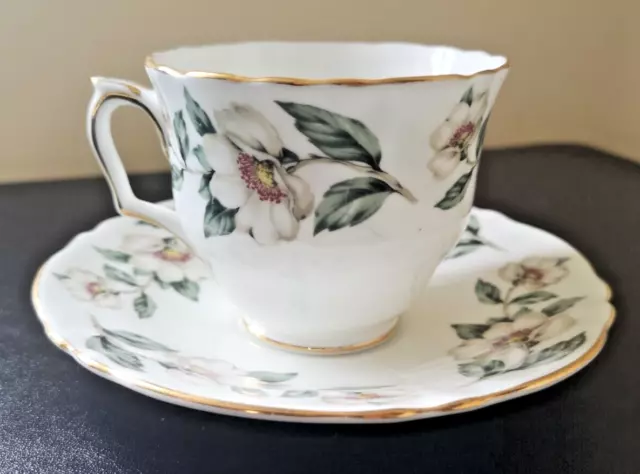 Crown Staffordshire Vintage Beautiful Rose Fine Bone China Cup And Saucer Floral