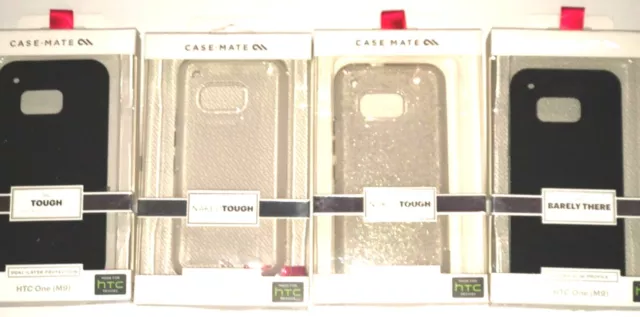 CaseMate Naked Tough / Barely There Cases for HTC One M9 - Clear / Black
