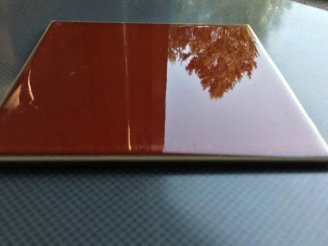 Vintage Beautiful Made In Germany 🇩🇪 Ceramic Tile Color Is Red Orange 5