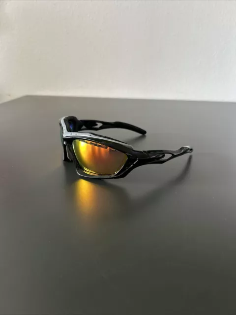 Padded Foam Sunglasses Motorcycle ATV Glasses Black Mirror Reflective
