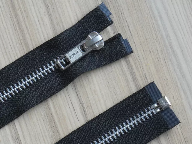 Zips Ykk Best Quality Black Metal Open End Zip With Silver Teeth Per Zip...