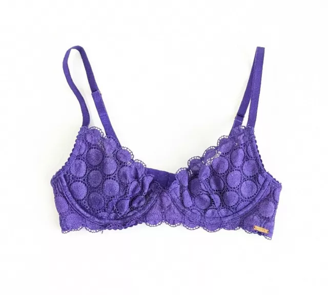SAVAGE X FENTY Purple Mod on the Moon Fashion Bra Size 32A Crochet Polka  Dot £15.12 - PicClick UK