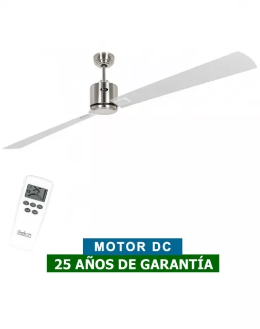 Ventilador De Techo CasaFan 942484 ECO NEO III 180cm Blanco O Gris Claro/ Cromo