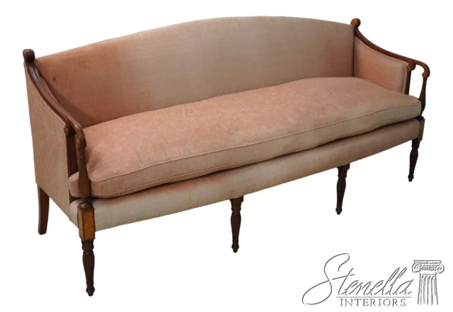 62572EC: Bench Made High Quality Inlaid Mahogany Sheraton Sofa