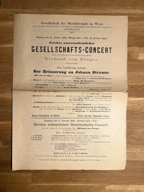 JOHANN STRAUSS  1900 Gedenkkonzert Wien