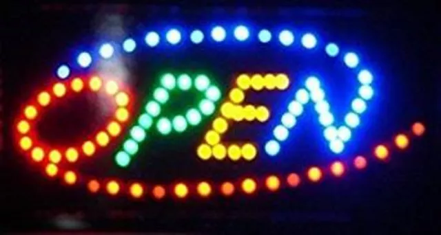 Ultra Bright LED Neon Light Animated Motion Flash OPEN Business Sign L101