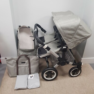 Bugaboo Donkey 2 Carrozzina Passeggino Stile Set LIGHT MINERALI-Grigio Melange 