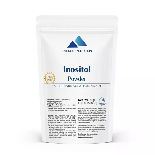 Inositol powder 50g Myo Inositol Vitamin B8 Anti stress Fertility support