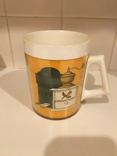 Vintage Coffee & Coffee Grinder Insulated Plastic Mug