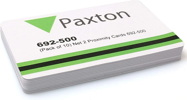 Paxton 692-500 Net2 Proximity ISO carte d'identità (confezione da 10) - senza striscia mastica, bianco