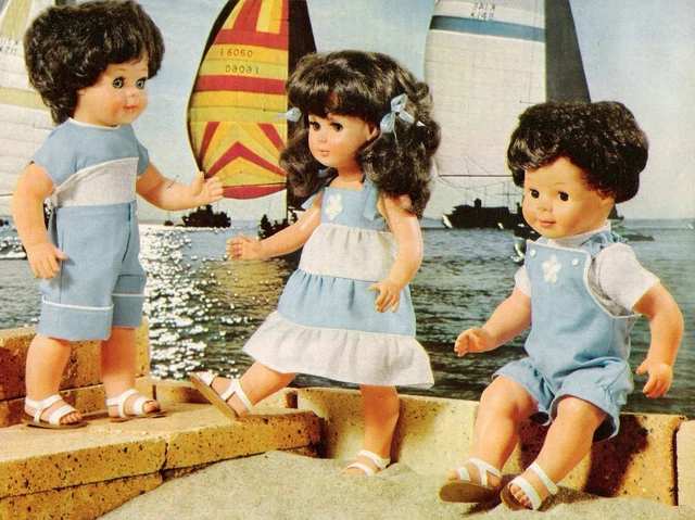 Patrons De Couture Modes Et Travaux De Juillet 1977 - Poupées MF, JM Et Michel - Non Découpés, Occasion