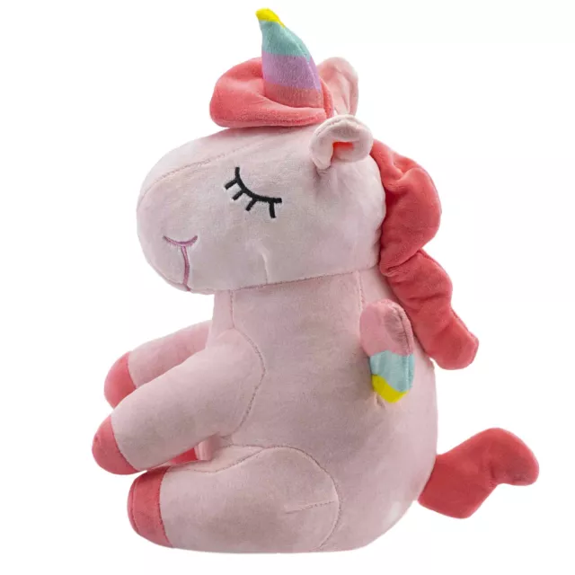 Peluche Unicornio Grande Rosa 32 Cm