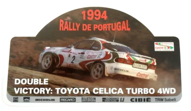 Werbe-Aufkleber TOYOTA Celica Turbo 4WD WRC Rallye de Portugal 1994 Castrol