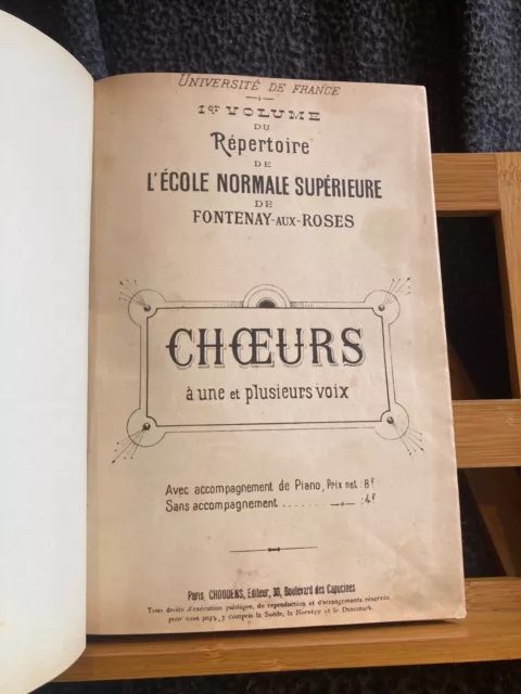 Choeurs à 1 et plusieurs voix partition chant piano éditions Choudens vol. 1 - 2