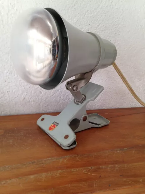 superbe lampe à  pince étau philips  des Années 50  60's - 1970's vintage indus 3