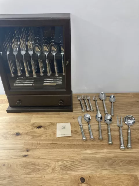 Old Annapolis Kirk Stieff Pewter Flatware Silverware Collection 65 pc Serving