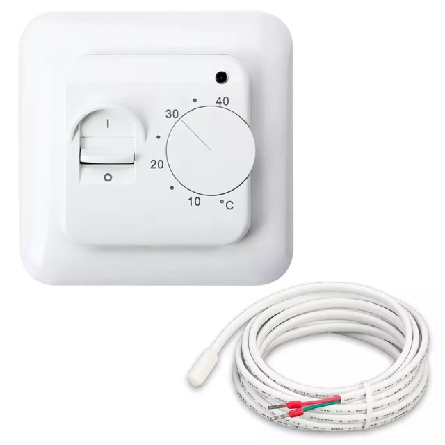 Unterputz Raum Thermostat Fußbodenheizung Bodenfühler Temperarturregler