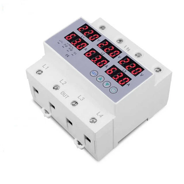 Voltmètre Sur Rail DIN, Plage De Tension DC 11 V-310 V, Affichage Numérique LCD, Grand écran, Voltmètre Monté Sur Rail DIN, Compteur De Tension DC Avec Manuel D'utilisation