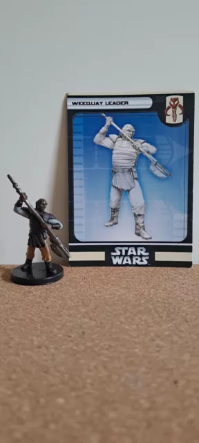 Star Wars Miniatures Bounty Hunters WEEQUAY LEADER #102