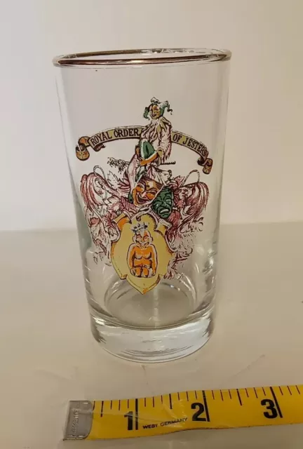 Vintage Libbey Freemasonry Royal Order of Jesters Cocktail Glass